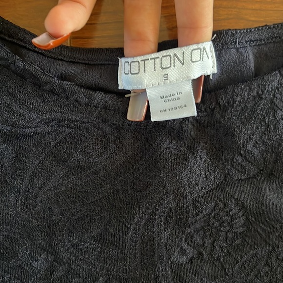 Cotton On Navy Blue Floral Short Sleeve Midi Dress - Picture 2 of 5